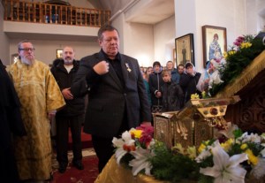 Сретенский монастырь г. Москвы передал Свято-Никольской обители Саратовской митрополии частицу мощей святителя Николая Чудотворца