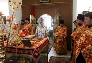 Всенощное бдение на Архиерейском подворье — храме в честь иконы Божией Матери «Утоли моя печали» г.Саратова