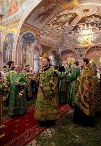 Всенощное бдение в Свято-Троицком кафедральном соборе г. Саратова