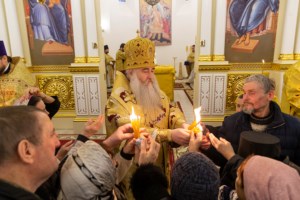 Великое освящение храма во имя святителя Спиридона Тримифунтского г. Саратова и первая Божественная литургия в новоосвященном храме
