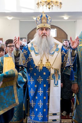 Божественная литургия в храме в честь Казанской иконы Божией Матери г. Саратова