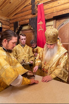 Митрополит Лонгин совершил Великое освящение храма Преображения Господня р.п. Соколовый