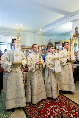Божественная литургия в храме святителя Тихона Задонского г. Саратова