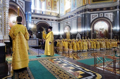 Митрополит Игнатий принял участие в Божественной литургии в день 14-й годовщины интронизации Патриарха Кирилла