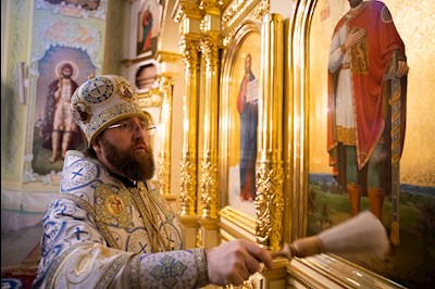 Митрополит Игнатий совершил всенощное бдение в Покровском соборе г. Саратова