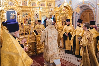 Всенощное бдение в Свято-Троицком кафедральном соборе г. Саратова