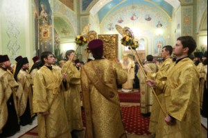Великая Рождественская вечерня в храме в честь Покрова Пресвятой Богородицы г. Саратова