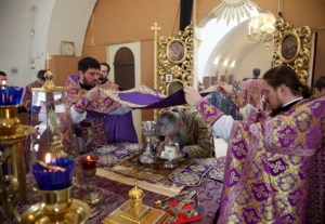 Божественная литургия в храме во имя святого благоверного князя Александра Невского г.Ртищево