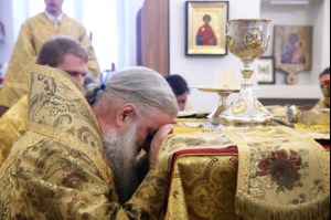 Божественная литургия в храме в честь Благовещения Пресвятой Богородицы г.Саратова