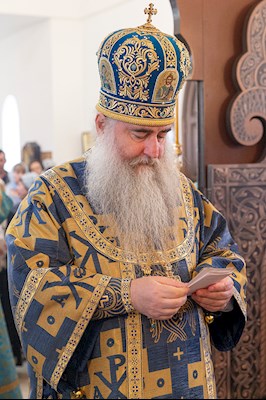 Божественная литургия в храме в честь Владимирской иконы Божией Матери с. Багаевка