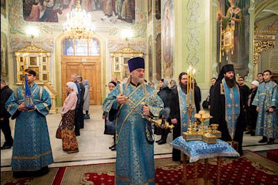 Всенощное бдение в храме Покрова Пресвятой Богородицы г. Саратова