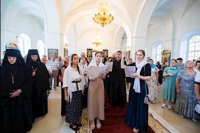 Митрополит Игнатий совершил Божественную литургию в Свято-Сергиевском женском монастыре с. Алексеевка