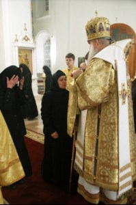 Всенощное бдение в Свято-Сергиевском женском монастыре с. Алексеевка Базарно-Карабулакского р-на