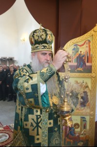 Божественная литургия в храме блаженной Ксении Петербургской г. Саратова на территории ИТК УШ-382/33