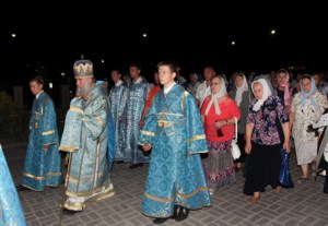 Всенощное бдение с чином Погребения Божией Матери в Свято-Троицком кафедральном соборе г. Вольска