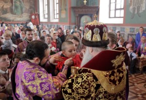 Божественная литургия в Крестовоздвиженском храме г. Хвалынска