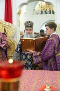 Божественная литургия в храме в честь Рождества Христова г.Саратова