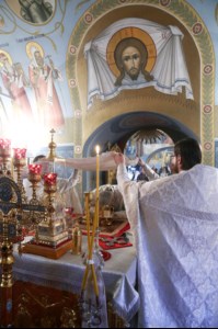 Крещальная литургия в Свято-Троицком кафедральном соборе г.Саратова