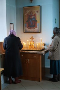 Божественная литургия в храме в честь Покрова Пресвятой Богородицы г.Петровска