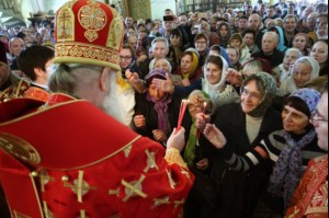Пасхальная вечерня в храме Покрова Пресвятой Богородицы г.Саратова