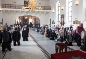 Литургия Преждеосвященных Даров в Свято-Никольском мужском монастыре г.Саратова