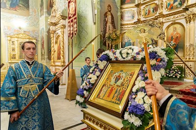 Всенощное бдение в Покровском храме г. Саратова