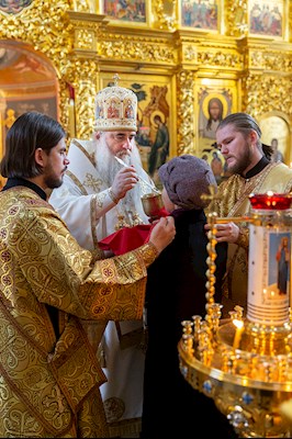 Божественная литургия в Свято-Троицком кафедральном соборе г. Саратова