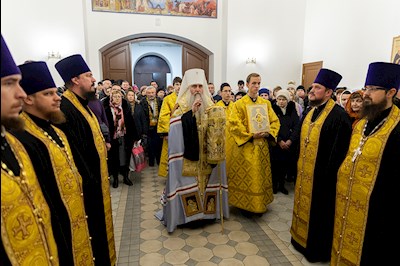 Всенощное бдение в храме святителя Спиридона Тримифунтского г. Саратова