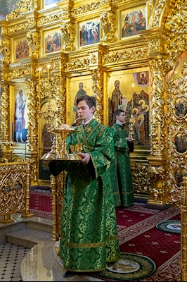 Всенощное бдение в Свято-Троицком кафедральном соборе г. Саратова
