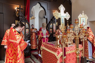 Божественная литургия в храме в честь иконы Божией Матери «Всех скорбящих Радость» г. Саратова
