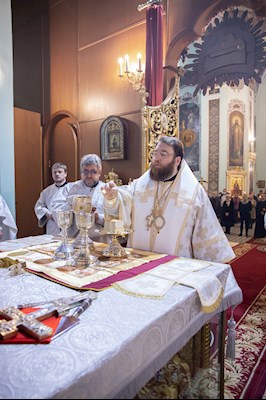 Митрополит Игнатий совершил Божественную литургию в Свято-Духовском соборе г. Саратова