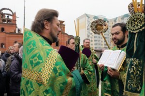 Божественная литургия в храме во имя преподобного Сергия Радонежского поселок Юбилейный г.Саратова