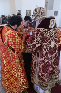 Божественная литургия в Свято-Троицком кафедральном соборе Вольска