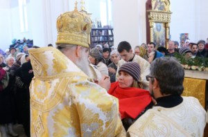Божественная литургия в храме во имя святого великомученика Георгия Победоносца города Саратова