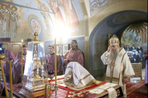 Крещальная литургия в Свято-Троицком кафедральном соборе г. Саратова