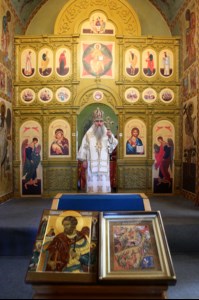 Божественная литургия в храме во имя святого благоверного великого князя Димитрия Донского села Столыпино Балтайского района