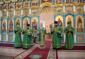 Всенощное бдение в Свято-Сергиевском женском монастыре с. Алексеевка Базарно-Карабулакского района