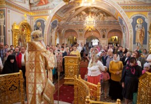 Божественная литургия в Свято-Троицком кафедральном соборе г.Саратова