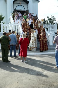 Митрополит Лонгин совершил Великое освящение Вознесенского храма Вознесенско-Пантелеимоновской церкви с. Усть-Курдюм
