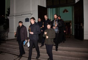 Утреня Великой Субботы с Чином погребения в храме в честь Сошествия Святого Духа г. Саратова