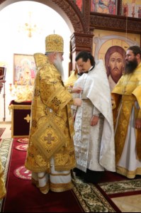 Божественная литургия в храме в честь Нерукотворного Образа Спасителя г. Саратова