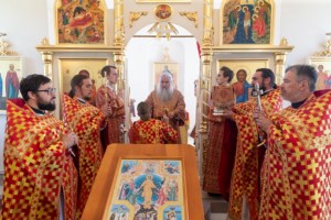 Божественная литургия в храме в честь Воскресения Христова с. Ивано-Языковка Аткарского района