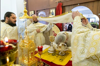 Божественная литургия в храме святителя Тихона Задонского г. Саратова