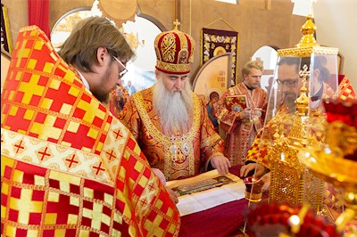 Божественная литургия в храме Воскресения Христова г. Саратова