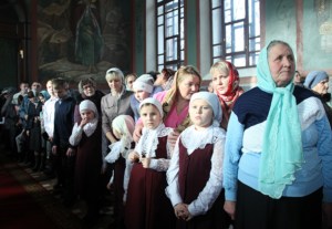 Божественная литургия в Крестовоздвиженском храме г. Хвалынска
