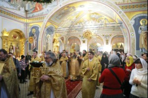 Великое освящение верхнего храма во имя Святой Живоначальной Троицы Свято-Троицкого кафедрального собора города Саратова