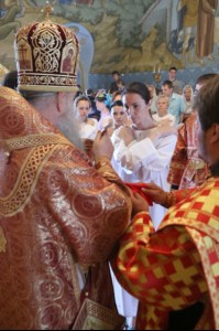 Крещальная Литургия в Свято-Троицком соборе Саратова
