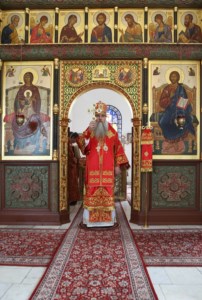 Божественная литургия на Архиерейском подворье — храме в честь иконы Божией Матери «Утоли моя печали» г.Саратова