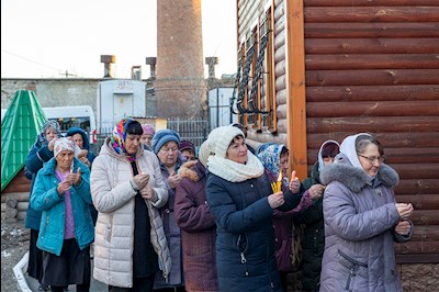 Великое освящение храма Казанской иконы Божией Матери г. Вольска и Божественная литургия в новоосвященном храме