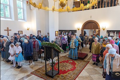Божественная литургия в храма в честь иконы Божией Матери «Всех скорбящих Радость» г. Саратова